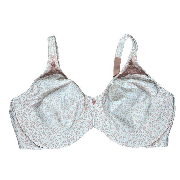 Bali Women's Passion for Comfort Minimizer Underwire Bra 42DD Pink Leaf Print - Picture 3 of 9